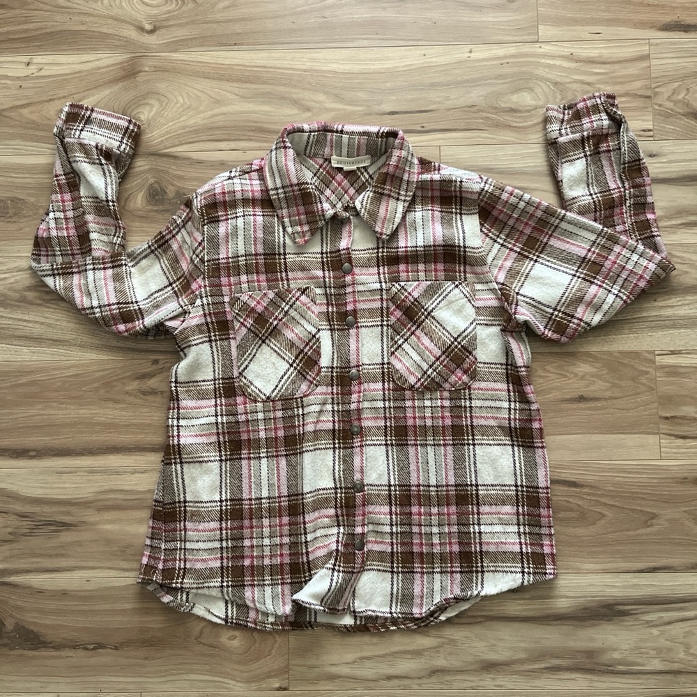 Plaid Women's Jacket in Pink and Brown